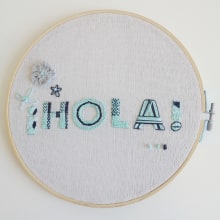 Mi Proyecto del curso: Hola 🌸 . Embroider project by Ines Urbiso Fonseca - 04.05.2021