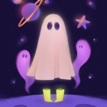 Halloween Wallpapers. Character Design, Digital Illustration, and Digital Drawing project by Cristina Segura - 04.05.2021