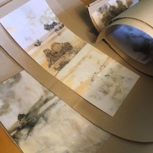 Work in progress: landscapes with eco-dye painting. Printing, Artistic Drawing, Bookbinding, and Brush Painting project by Wendi Bakker - 04.05.2021