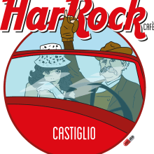 HarRock café Castiglio. Un progetto di Illustrazione tradizionale e Design di poster  di Pietro Rotelli - 06.04.2021