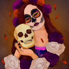 Día de Muertos. Un proyecto de Ilustración digital de Mario Hernández - 06.04.2021