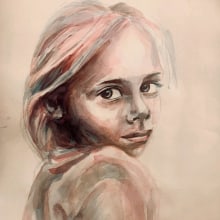 My project in Artistic Portrait with Watercolors course. Un proyecto de Pintura a la acuarela de Guido Scheffers - 09.04.2021
