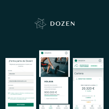 Dozen: a platform easy to invest. Un proyecto de UX / UI, Arquitectura de la información, Diseño de la información, Diseño de producto, Diseño digital, Diseño de apps, Desarrollo de apps y Dibujo digital de Maria Martins - 09.04.2021