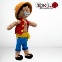 Luffy- MANTU . Arts, Crafts, Creativit, Embroider, Sewing, Art To, s, and Crochet project by Daniela López C - 04.10.2021