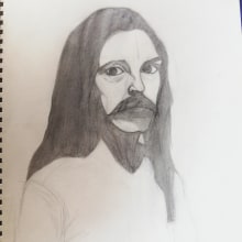 Projects of the "Realistic Portrait with Graphite Pencil" course. Esboçado projeto de marianne ghoche - 11.04.2021