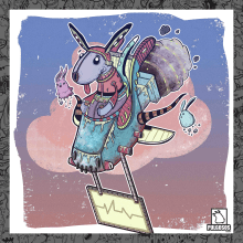 Conejo espacial.. Traditional illustration, Character Design, and Digital Illustration project by pulgosos mx - 04.11.2021