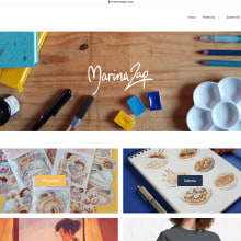 Diseño web con Wordpress. Un proyecto de Ilustración tradicional, Diseño gráfico y Diseño Web de Marina Zapata - 11.05.2020