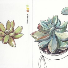 My project in Botanical Sketchbooking: A Meditative Approach course. Desenho artístico projeto de illuhouse - 12.04.2021