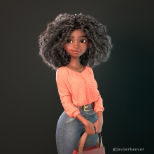 Natural girl. 3D project by Javier Benver - 04.13.2021