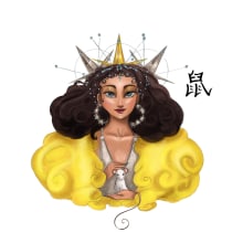 Mujeres del Zodiaco Chino. Un projet de Illustration numérique de Andrea Arbeteta - 14.04.2021