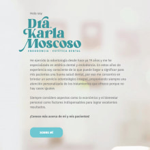 Dra. Karla Moscoso. Un proyecto de UX / UI y Diseño Web de Pablo Núñez Argudo - 15.04.2021