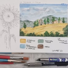 Mi Proyecto del curso: Cuaderno de viaje en acuarela. Un proyecto de Bocetado, Dibujo, Pintura a la acuarela e Ilustración con tinta de LOURDES IBARRA ORTIZ - 17.04.2021