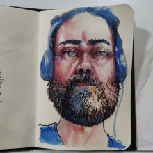 Meu projeto do curso: Caderno de retratos em aquarela Ein Projekt aus dem Bereich Traditionelle Illustration von Aurélio Rauber - 18.04.2021