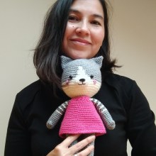 Gatita Satsuki. Crochê projeto de Natalie Manqui Manfé - 19.04.2021