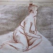Modelo en vivo. Un proyecto de Dibujo a lápiz, Dibujo, Dibujo de Retrato y Dibujo anatómico de Mik Rod - 31.12.2019