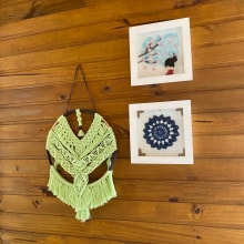 Meu projeto do curso: Introdução à tapeçaria em macramê. Arts, and Crafts project by Karina Peres - 04.19.2021