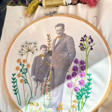 Once upon a time... my dad's embroidered First Communion day . Un proyecto de Bordado de Erika Reggidori - 20.04.2021