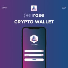 PenRose Crypto wallet app. UX / UI projeto de Noel Ružić - 23.04.2021