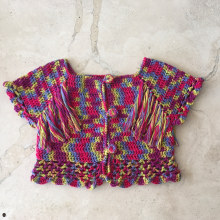 Mi Proyecto del curso:  Top-down: prendas a crochet de una sola pieza. Crochet project by Gisela Roca Avellá - 04.20.2021