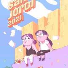 Sant Jordi 2021. Traditional illustration, Drawing, Digital Illustration, Digital Drawing, and Editorial Illustration project by Rabbit's Hollow - 04.23.2021