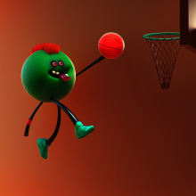 Olimpic Games - basketball. Design, 3D, and Character Design project by Dan Cristian - 04.25.2021
