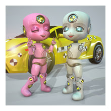 Mr and Ms Dummy. Animação 3D, Modelagem 3D, e Design de personagens 3D projeto de Ivet Macias Bugarin - 28.04.2021