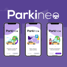 Proyecto Parkineo. Un progetto di Design, Pubblicità, UX / UI, Direzione artistica e Graphic design di Carlos De Luz Muñoz - 30.04.2021