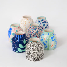 Mini vases en céramique. Cerâmica projeto de Sara Theron - 01.05.2021
