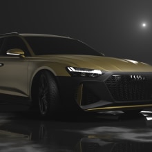 Audi RS 6 Avant. 3D, Design de automóveis, Design de produtos, Criatividade, Modelagem 3D, Marketing digital, e 3D Design projeto de Héctor Perna Vila - 15.04.2021