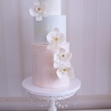 Textured Cake with hand made sugar orchids. Arts, and Crafts project by Nasima Alam - 05.04.2021