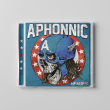 Aphonnic - Héroes . Design, Traditional illustration, Music, Graphic Design, Packaging, Product Design, Audiovisual Production, and Digital Illustration project by Usui Benitesu - 10.10.2013
