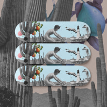 Skate Tabla I Skate Deck I Collage Collection I Colección Collage I. Un proyecto de Diseño, Ilustración tradicional, Dirección de arte, Diseño gráfico, Diseño de producto, Collage, Ilustración vectorial e Ilustración digital de Usui Benitesu - 03.03.2021