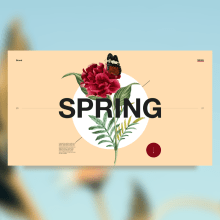 Spring. Un proyecto de Diseño, UX / UI, Diseño interactivo, Tipografía y Diseño Web de Samuel Castillo - 16.05.2021