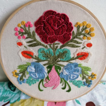 Mi Proyecto del curso: Técnica de bordado con paso atrás. Embroider, and Textile Illustration project by Martha Cecilia Gonzalez Giraldo - 05.13.2021