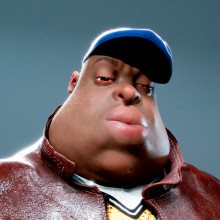 The Notorious B.I.G: Biggie. Traditional illustration, 3D, Character Design, Digital Illustration, 3D Modeling, 3D Character Design, and 3D Design project by Anthony Nuñez Goncalves - 05.12.2021