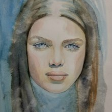 My project in Artistic Portrait with Watercolors course. Un proyecto de Bellas Artes, Pintura, Pintura a la acuarela, Ilustración de retrato y Dibujo de Retrato de samectoplasm - 19.05.2021