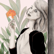 FLOR. Pencil Drawing, Watercolor Painting, and Digital Drawing project by pat mendo - 04.25.2021