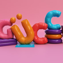 My project in 3D Typography: Playing with Color and Volume course. 3D, Animation, T, pograph, 3D Animation, 3D Design, and Digital Design project by Olga - 05.17.2021