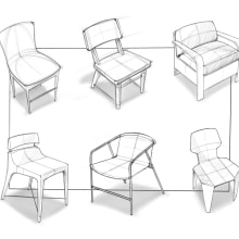 Chairs Sketches . Design e fabricação de móveis, Design industrial, Esboçado, Desenho, e Desenho digital projeto de Rodrigo Chávez Heres - 31.03.2021