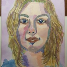 My project in Artistic Portrait with Watercolors course. Fine Arts, Painting, Watercolor Painting, Portrait Illustration, and Portrait Drawing project by Melanie Teegarden - 05.28.2021
