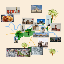 Mein Kursprojekt: Schöpfung von illustrierten Landkarten. Un proyecto de Ilustración tradicional, Infografía, Dibujo, Ilustración digital, Dibujo artístico y Pintura digital de Birgit K - 01.06.2021