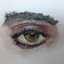 Watercolour eye study. Watercolor Painting project by Maddy Edgington - 06.03.2021