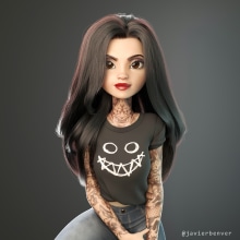 Tattoo. Un projet de 3D , et Conception de personnages 3D de Javier Benver - 04.06.2021