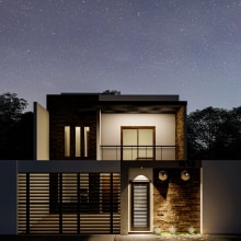 Render de noche. Un proyecto de Arquitectura digital de Eduardo Jair Encarnacion Garcia - 08.06.2021