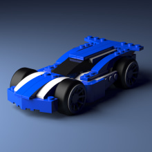 Automóvil de LEGO. Un proyecto de Diseño industrial, Diseño de producto, Diseño de juguetes y Diseño 3D de Isaías de Jesús Góngora Ramírez - 23.04.2021