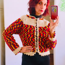 Mi Proyecto del curso:  Top-down: prendas a crochet de una sola pieza. Moda, Design de moda, Tecido, DIY, e Crochê projeto de Lelia Fabiana Perez - 11.06.2021