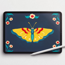 Butterfly Illustration Ein Projekt aus dem Bereich Traditionelle Illustration von Julia Dumas - 13.06.2021