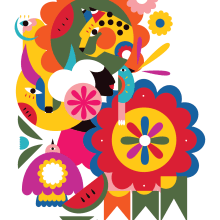 Brasil, cores e festas.. Ilustração tradicional, Ilustração vetorial, Desenho, e Design para redes sociais projeto de Paula d. Aguiar - 14.06.2021