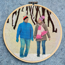 My project in Photo Embroidery on Fabric course. Photograph, Collage, Paper Craft, Printing, Embroider, Textile Illustration, and DIY project by Alida - 05.28.2021