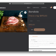 MESO: Premium Butcher Shop. Un proyecto de Informática, Marketing, Diseño Web, Desarrollo Web, Marketing Digital y e-commerce de Marcos Bazterrica - 16.06.2021